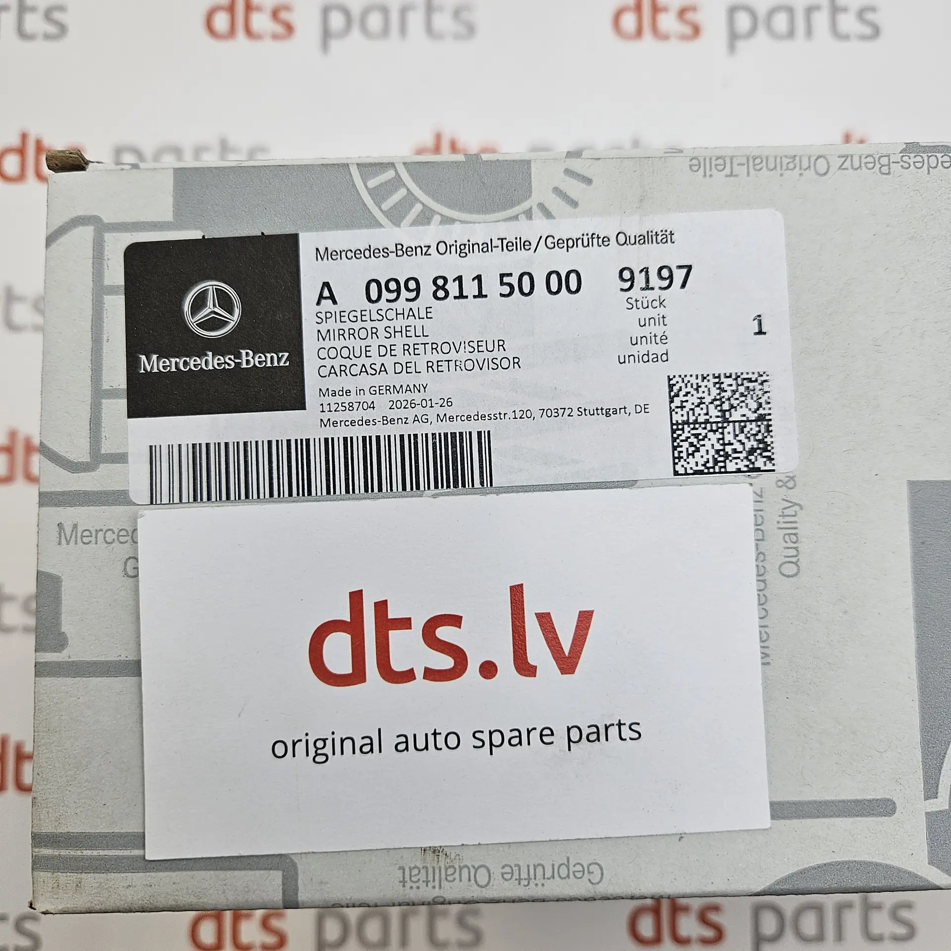 OEM Mercedes Benz A09981150009197 – Exterior side mirror cover housing cap right-hand side high-gloss obsidian black