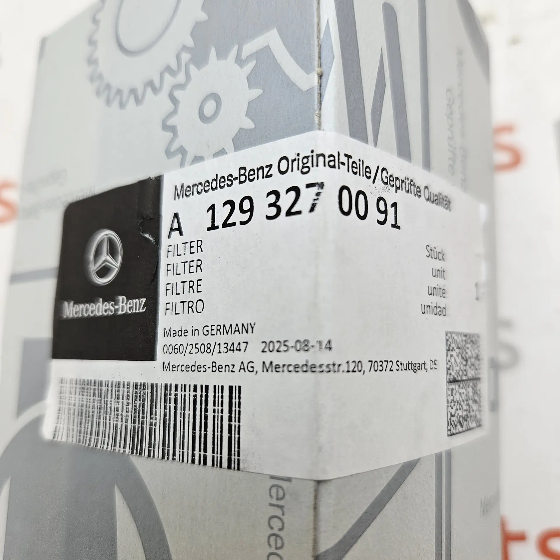 OEM Mercedes A1293270091 – Hydraulic active suspension fluid filter