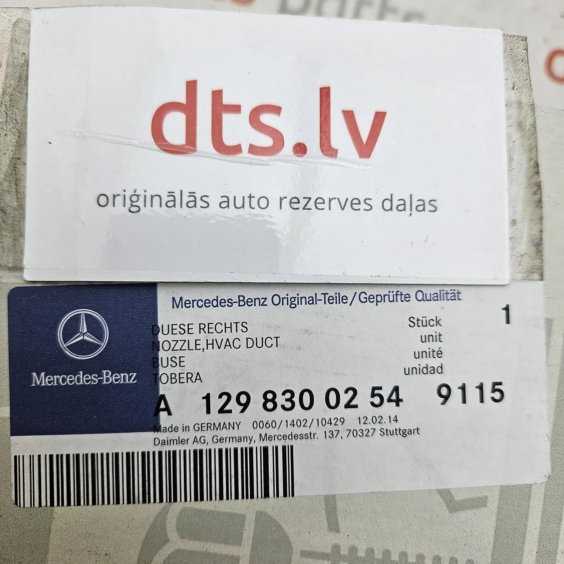 OEM Mercedes A12983002549115 – Dashboard fresh air vent grille
