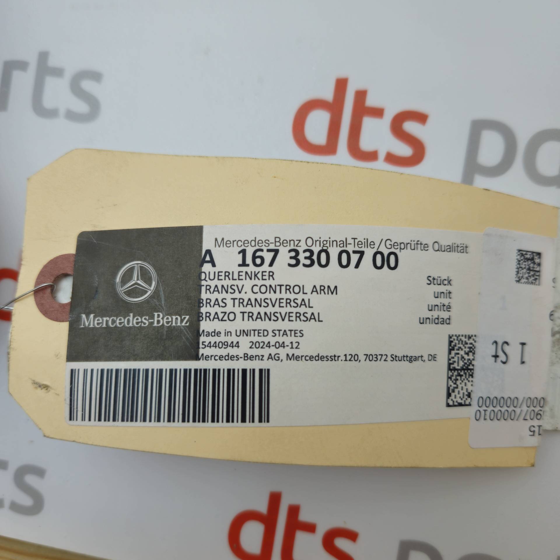 OEM Mercedes Benz A1673300700 – Front left lower control arm