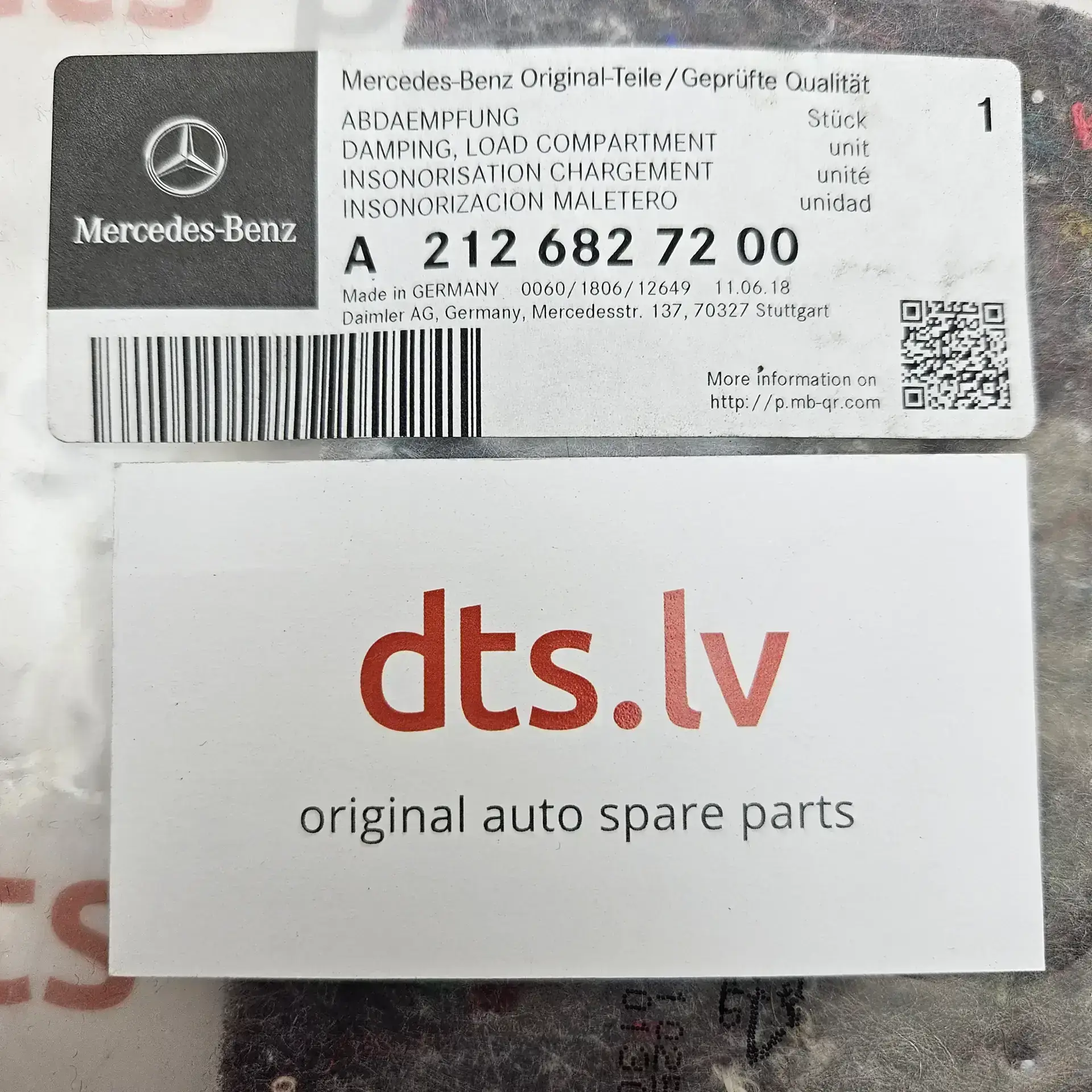 OEM Mercedes A2126827200 – Insulation