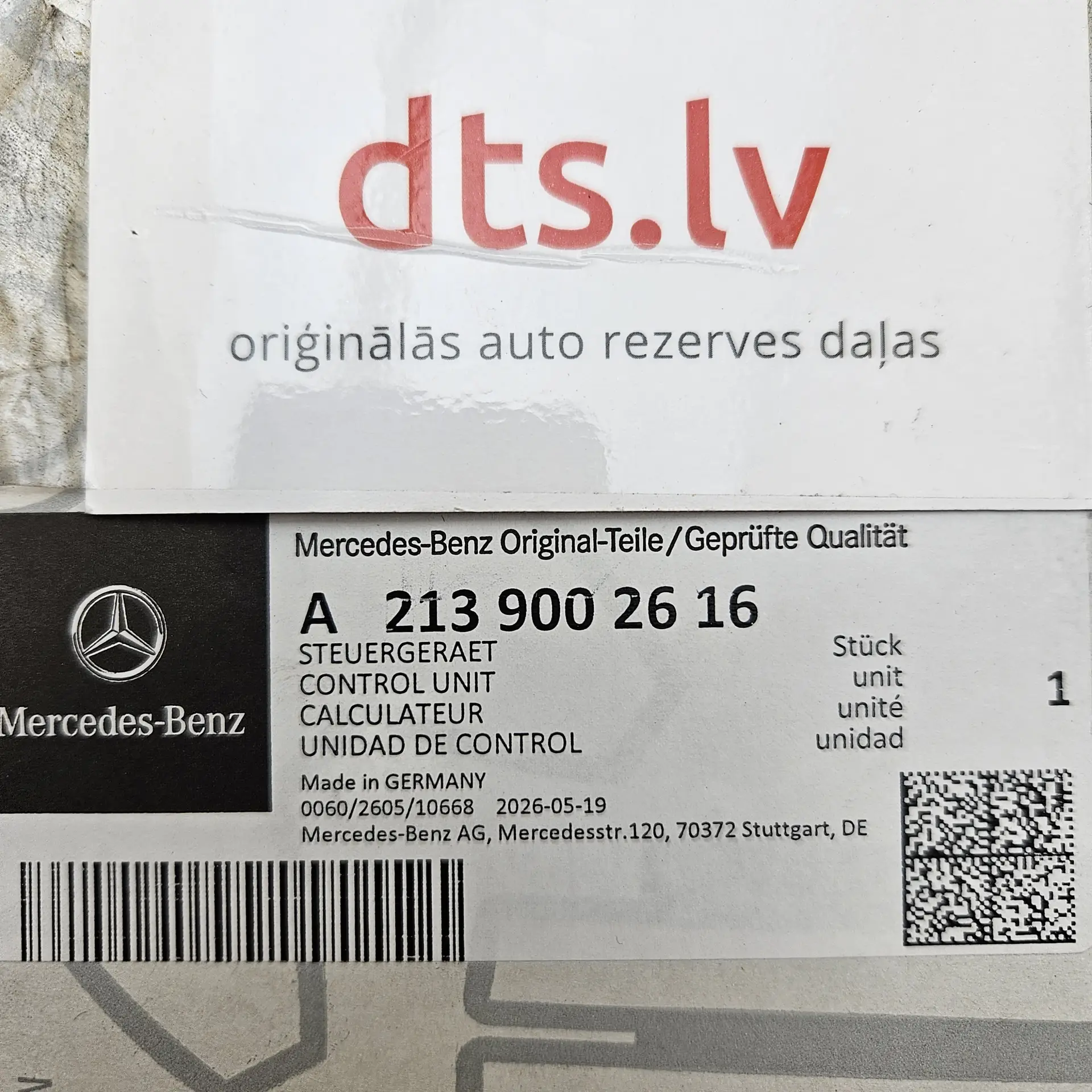 OEM Mercedes A2139002616 – Main LED headlight power ballast control unit module
