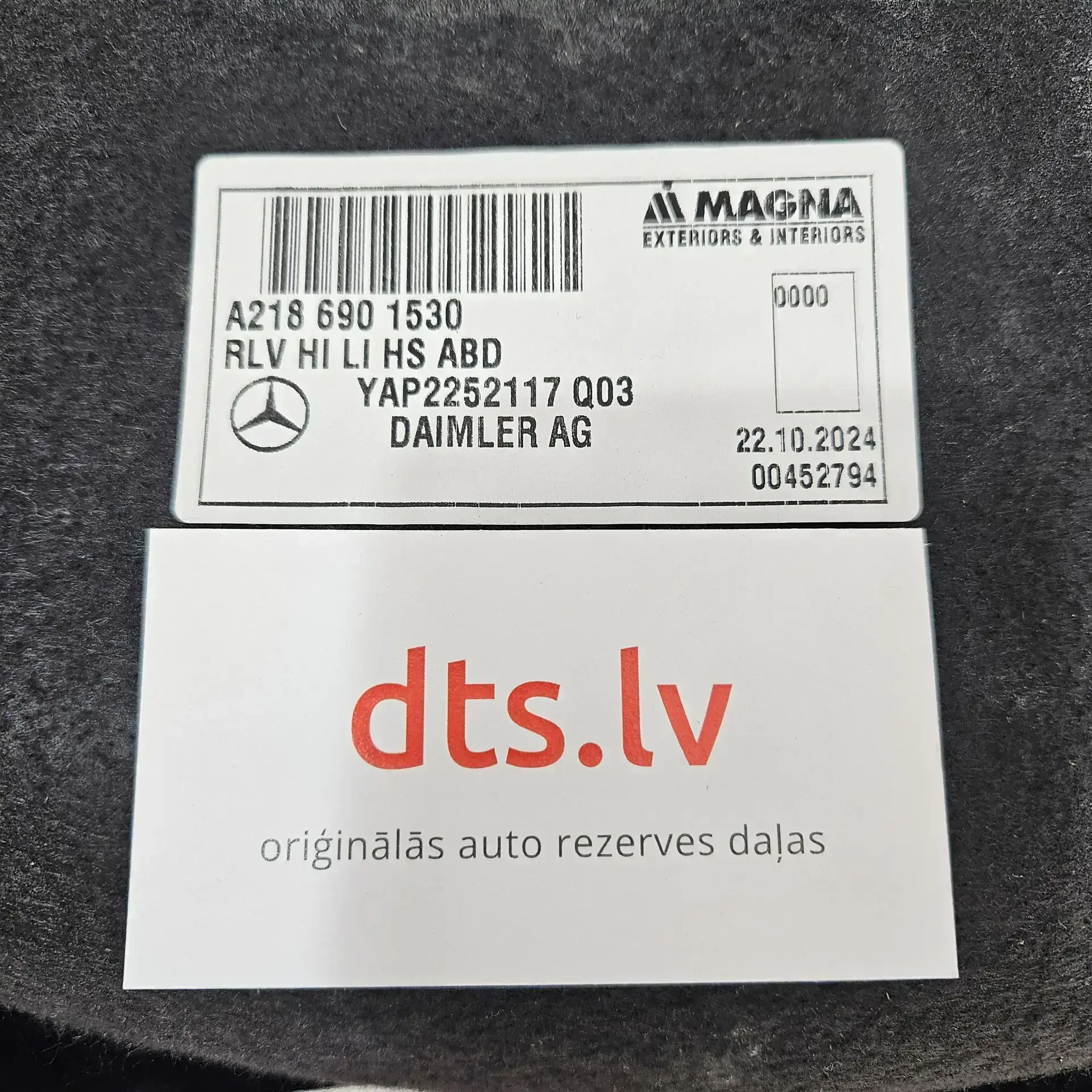 OEM Mercedes A2186901530 – Rear left inner fender