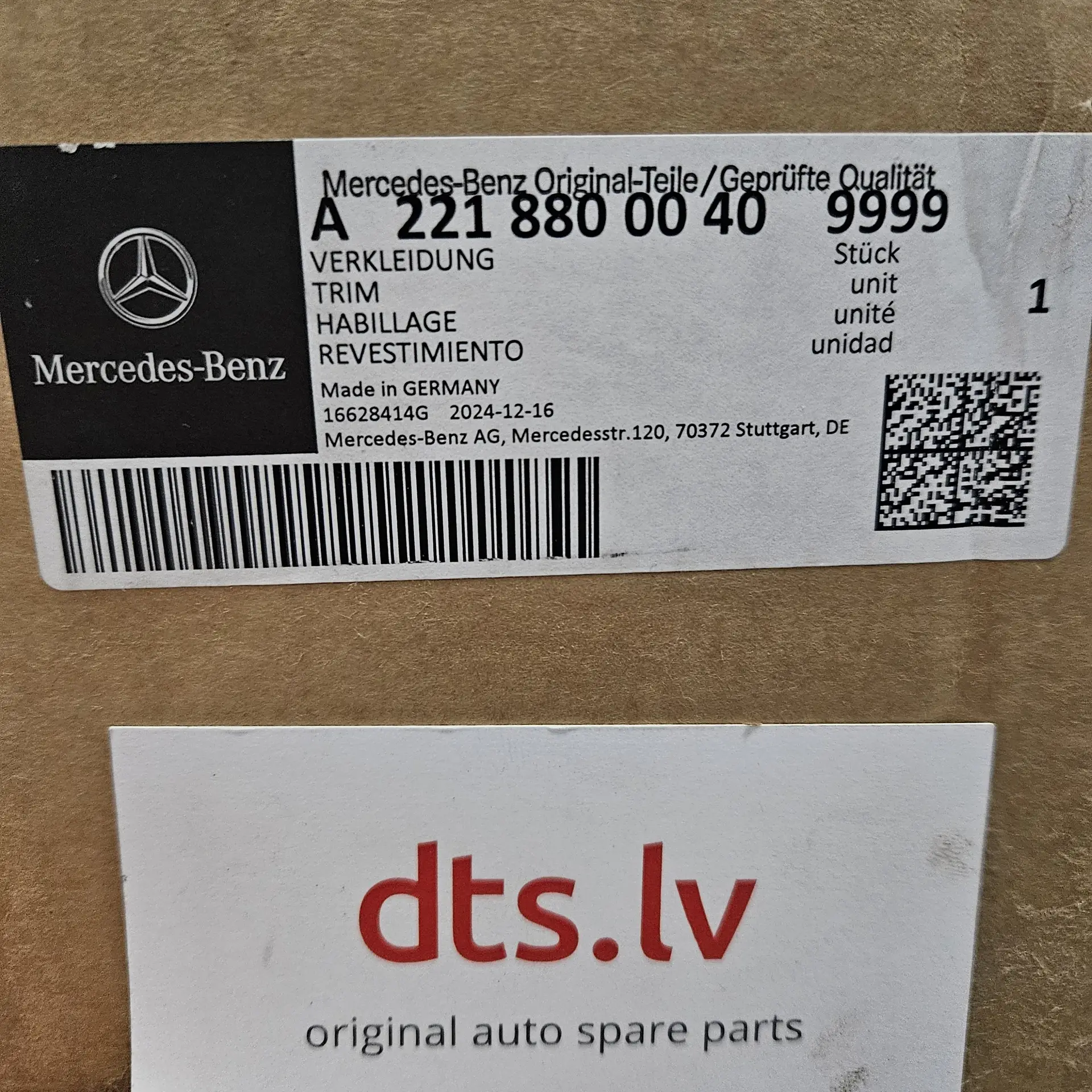 OEM Mercedes A22188000409999 – Front bumper
