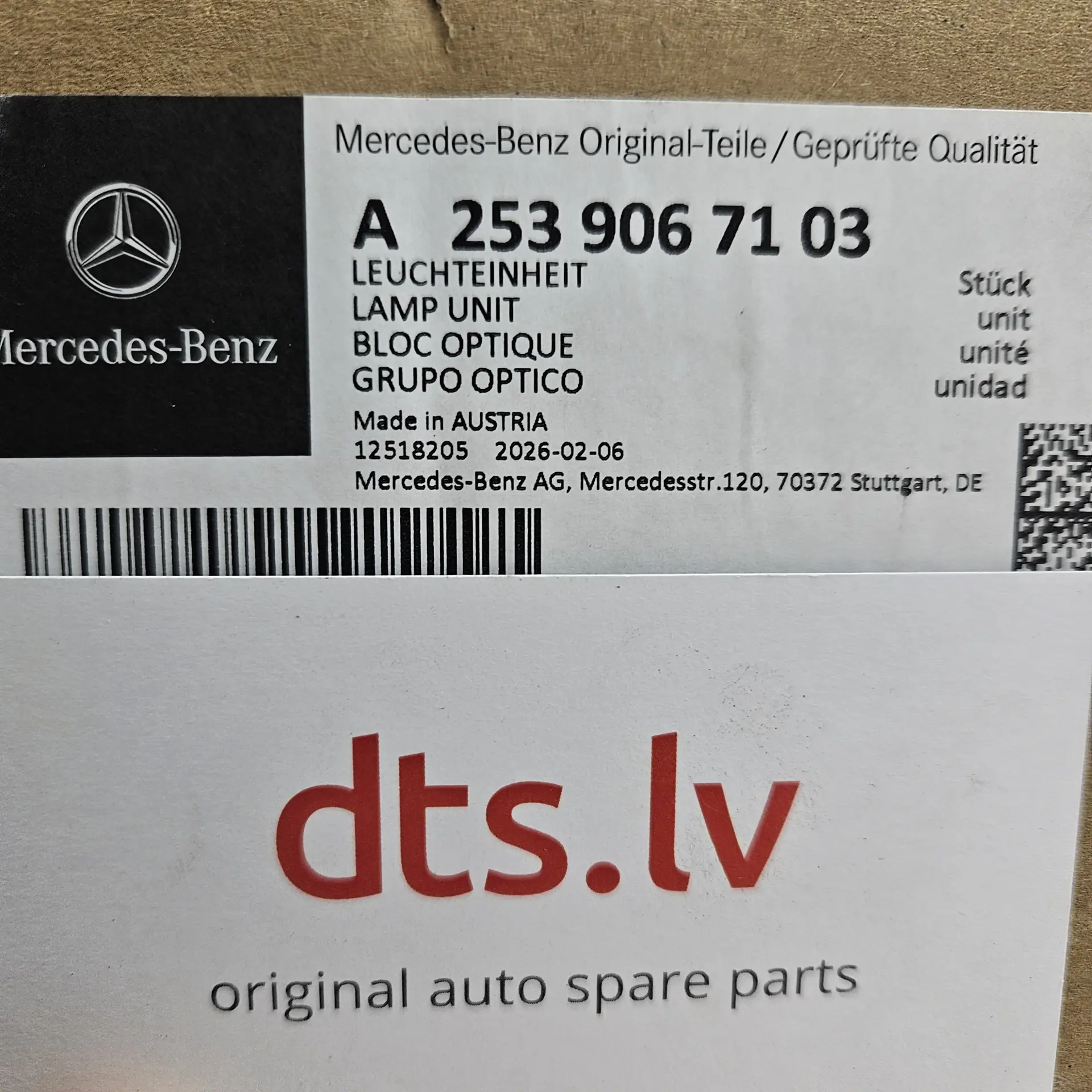 OEM Mercedes A2539067103 – Front left headlight