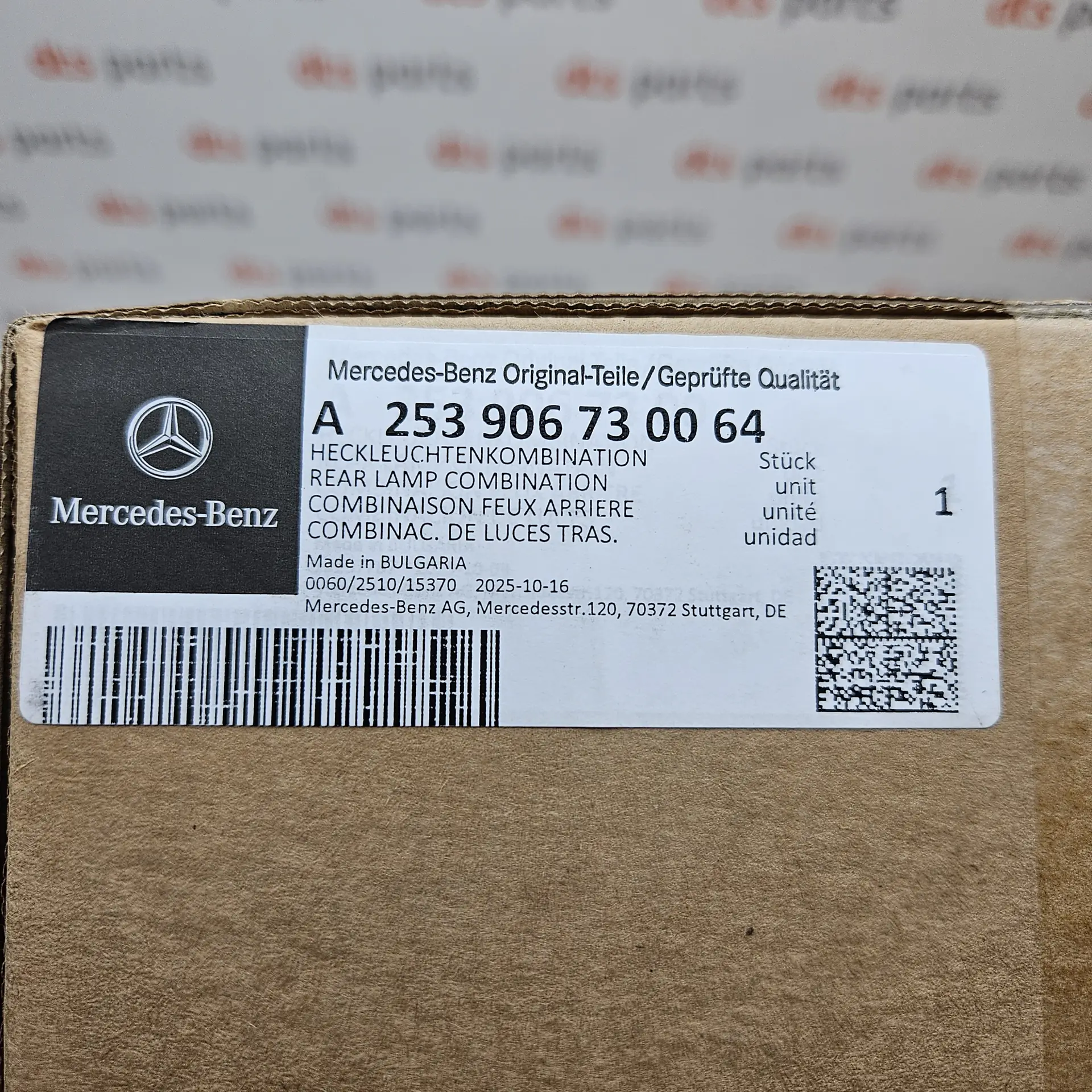 OEM Mercedes Benz A2539067300 – Outer LED tail light lamp left-hand side