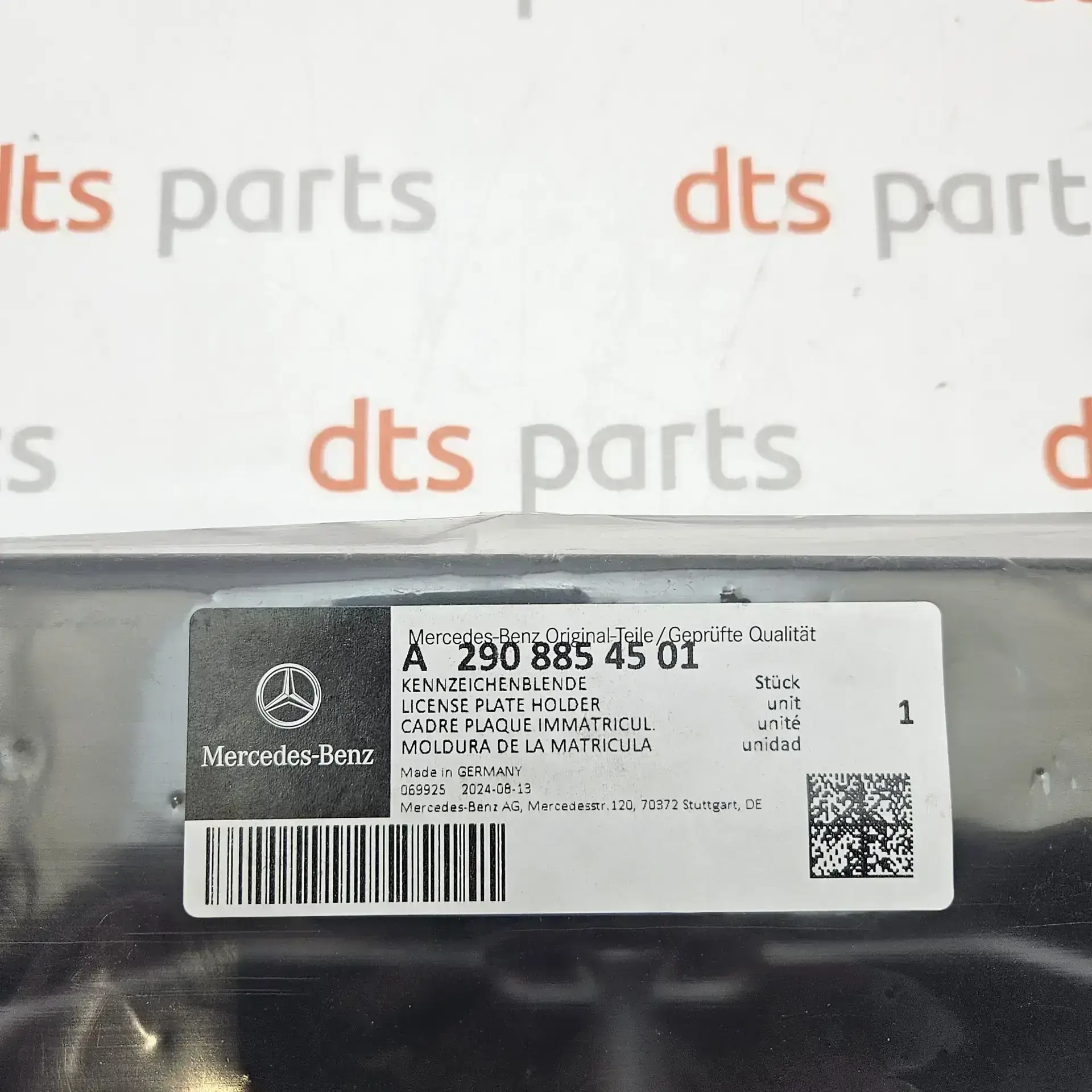 OEM Mercedes A2908854501 – Front License Plate Holder