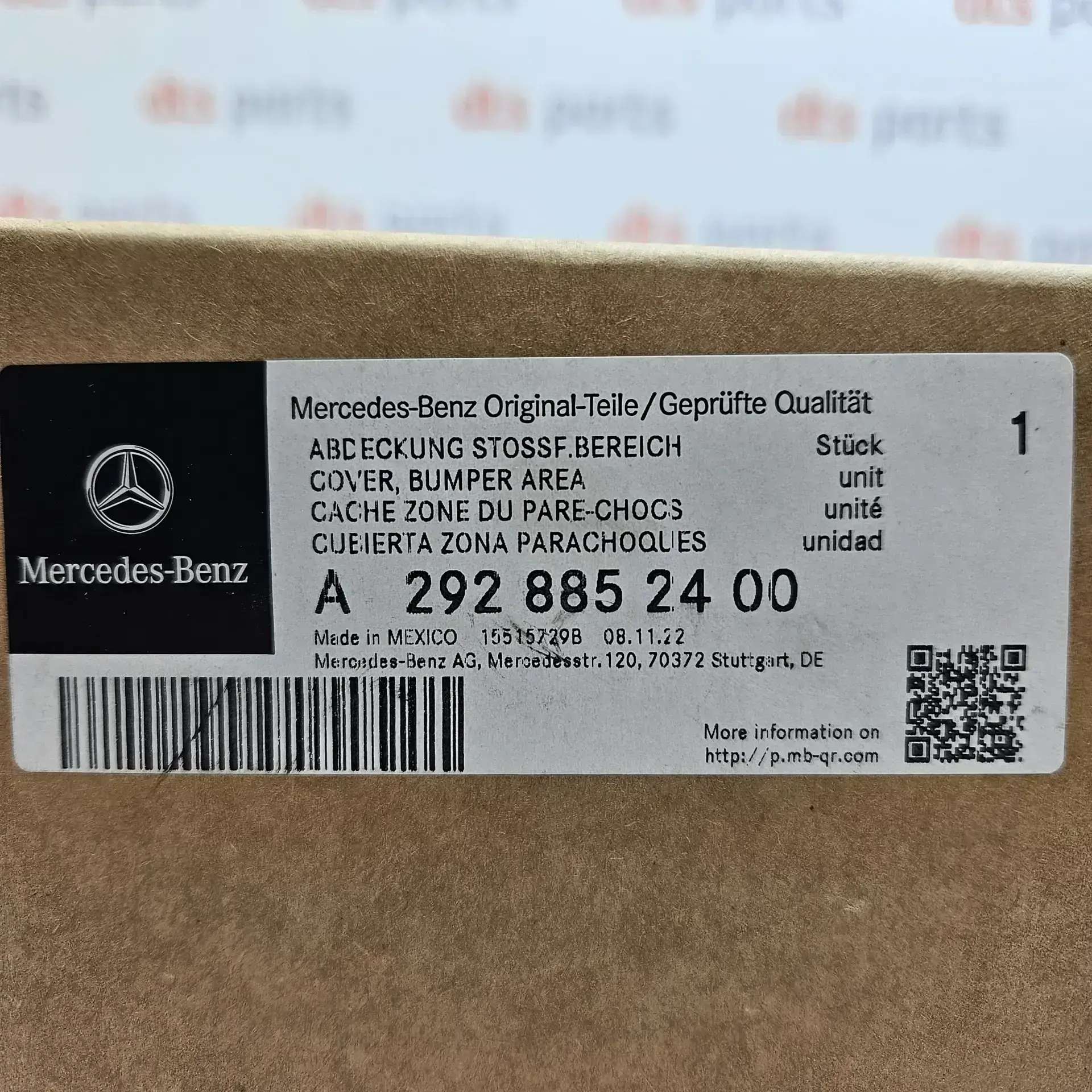OEM Mercedes A2928852400 – Front right bumper trim