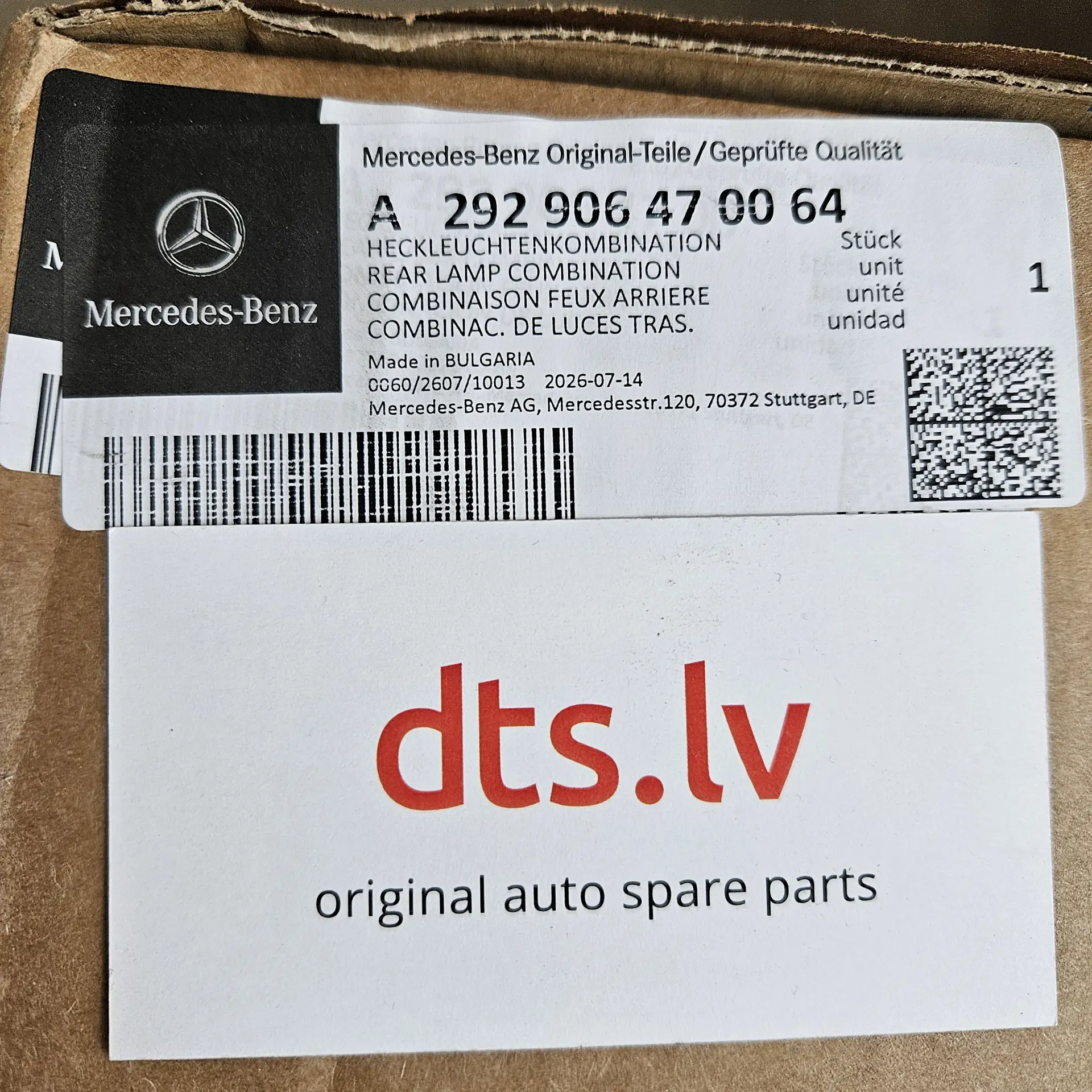 OEM Mercedes A292906470064 – Rear LED tail light