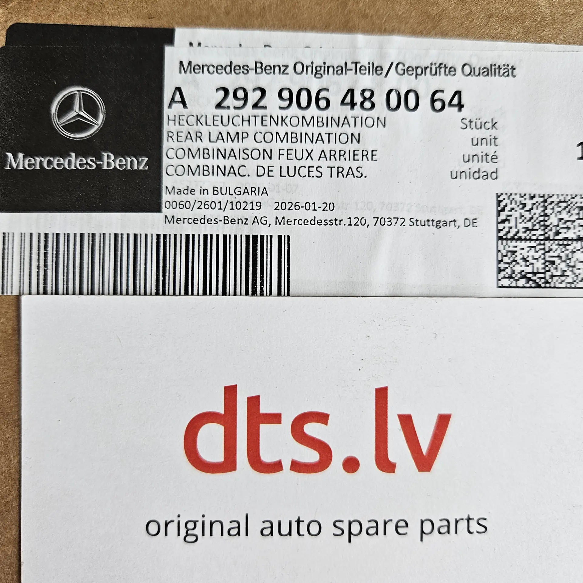 OEM Mercedes A292906480064 – Rear taillight