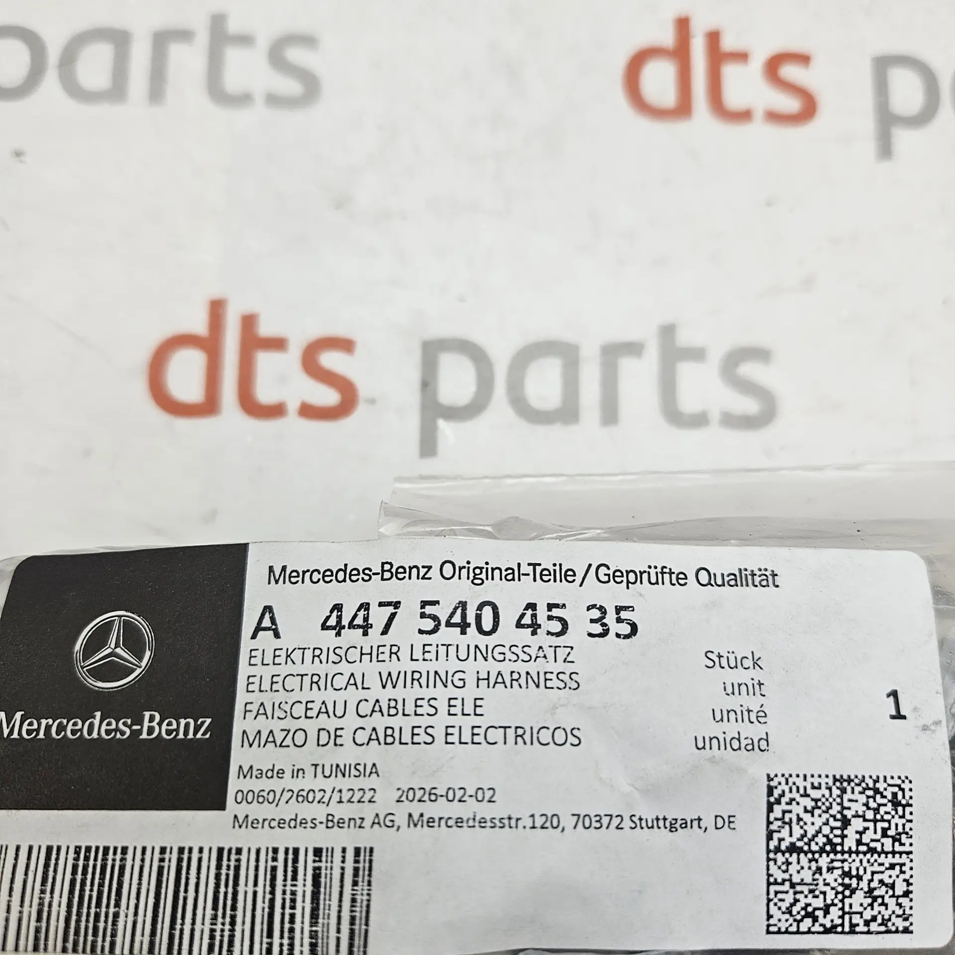 OEM Mercedes Benz A4475404535 – Rear bumper park assist wiring harness