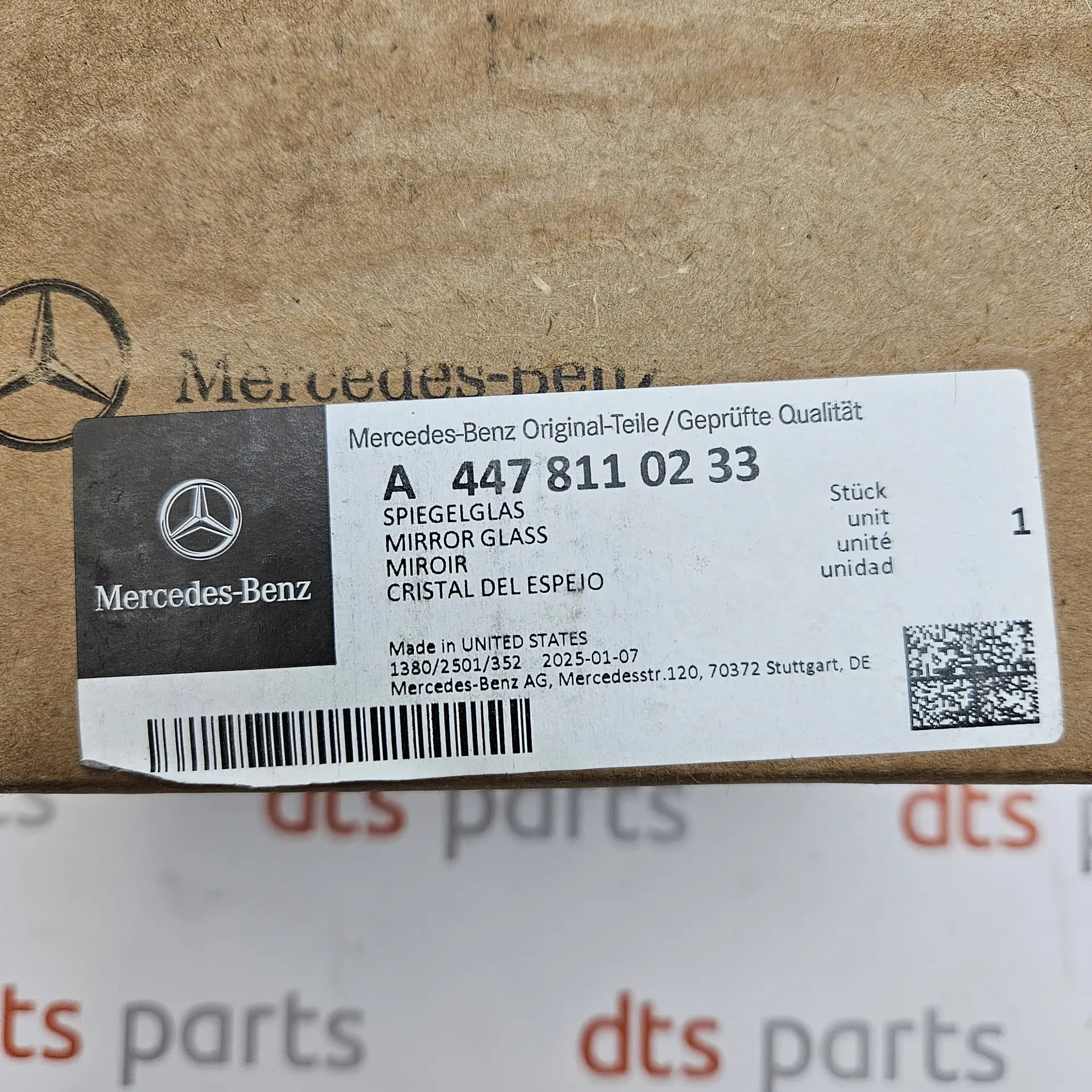 OEM Mercedes Benz A4478110233 – Exterior side mirror glass replacement element