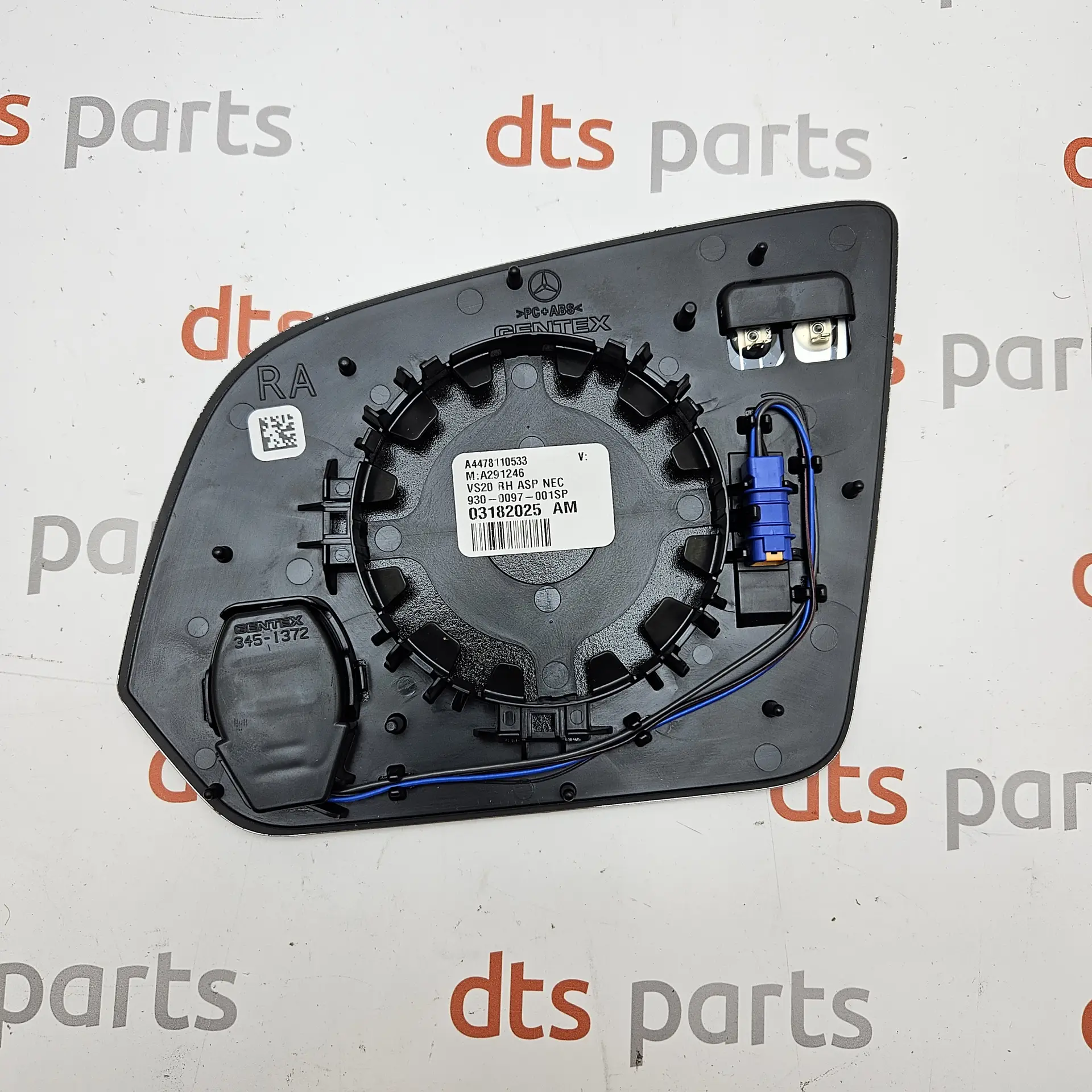 OEM Mercedes Benz A4478110533 – Exterior side mirror glass replacement element right-hand side with heating & blind spot warning