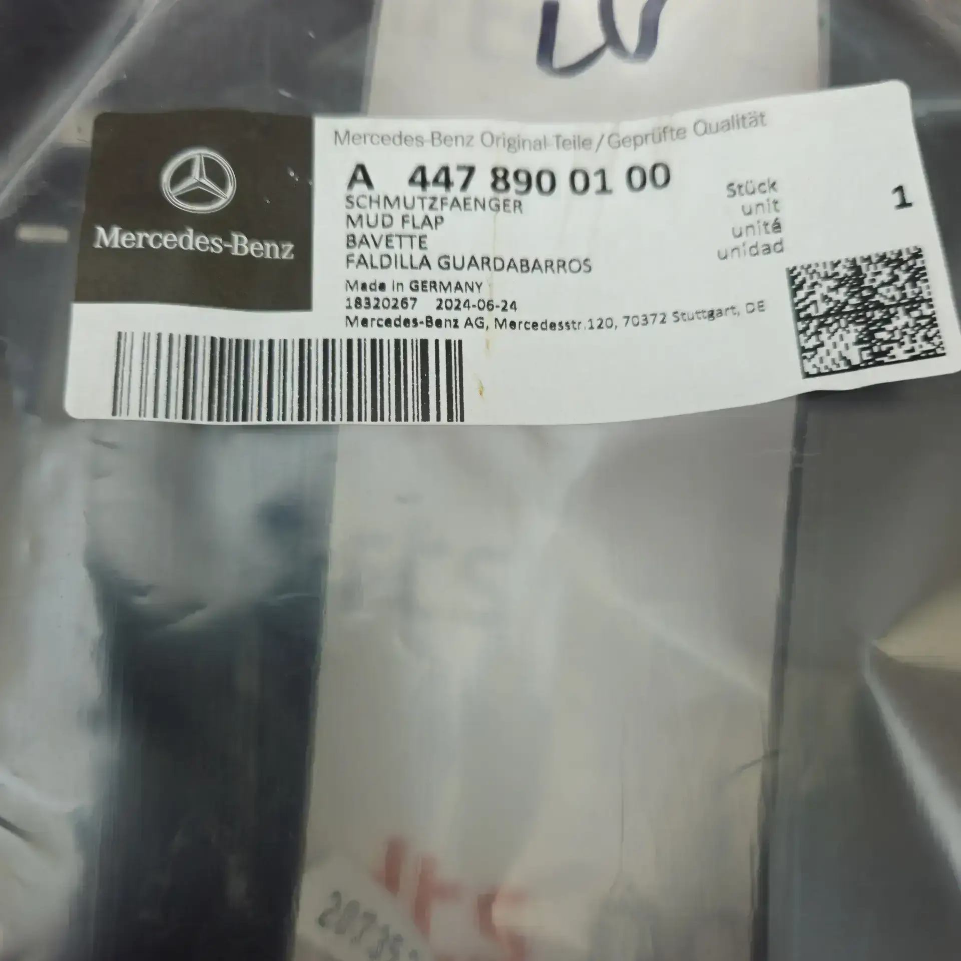 OEM Mercedes A4478900100 – Rear mud flaps