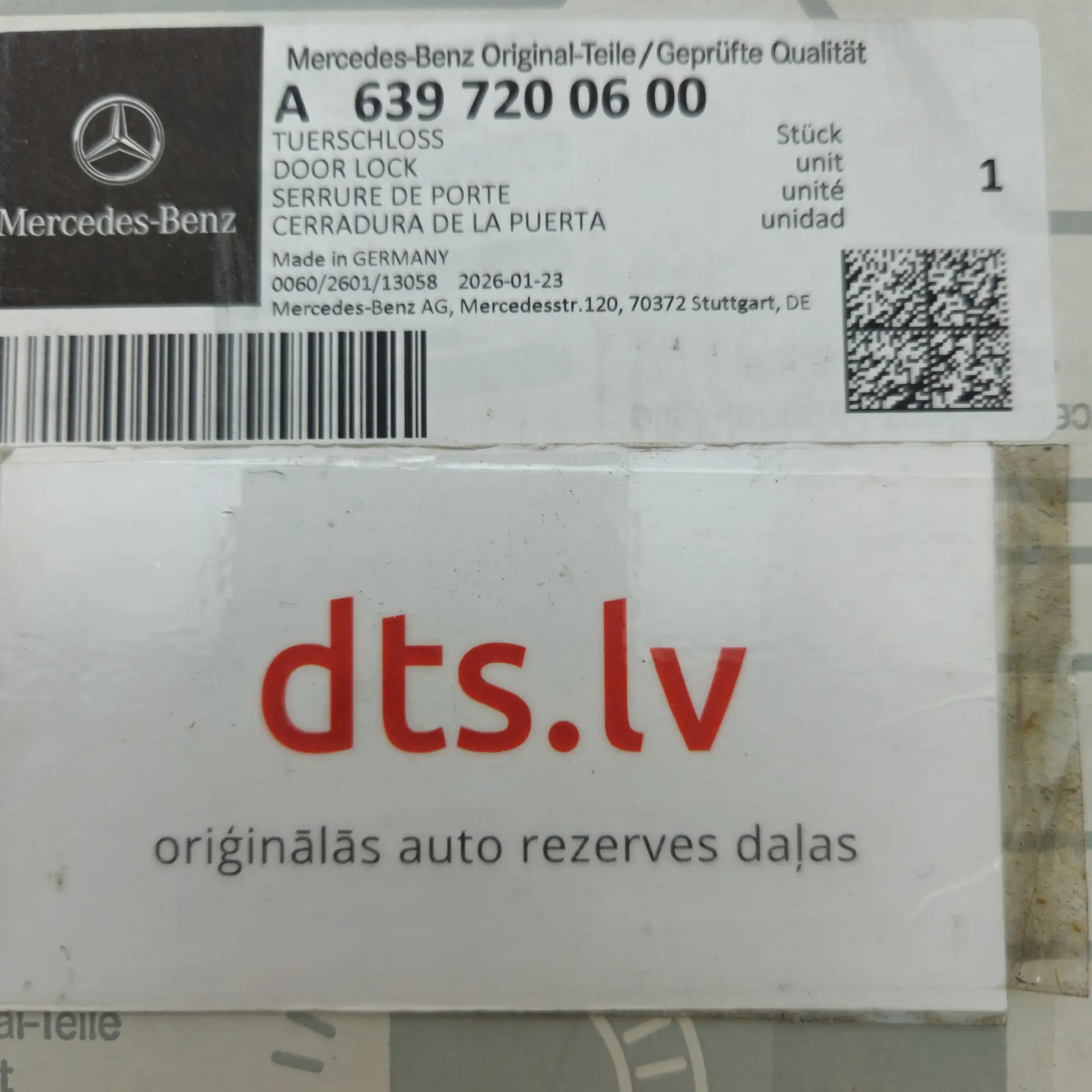 OEM Mercedes Benz A6397200600 – Front right door lock actuator latch mechanism