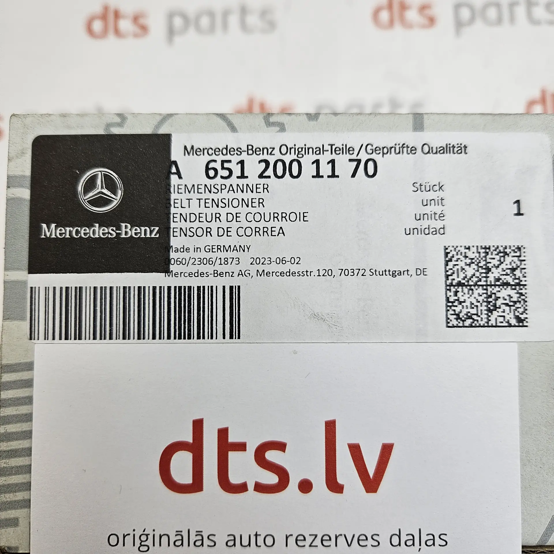 OEM Mercedes Benz A6512001170 – Drive belt tensioner assembly