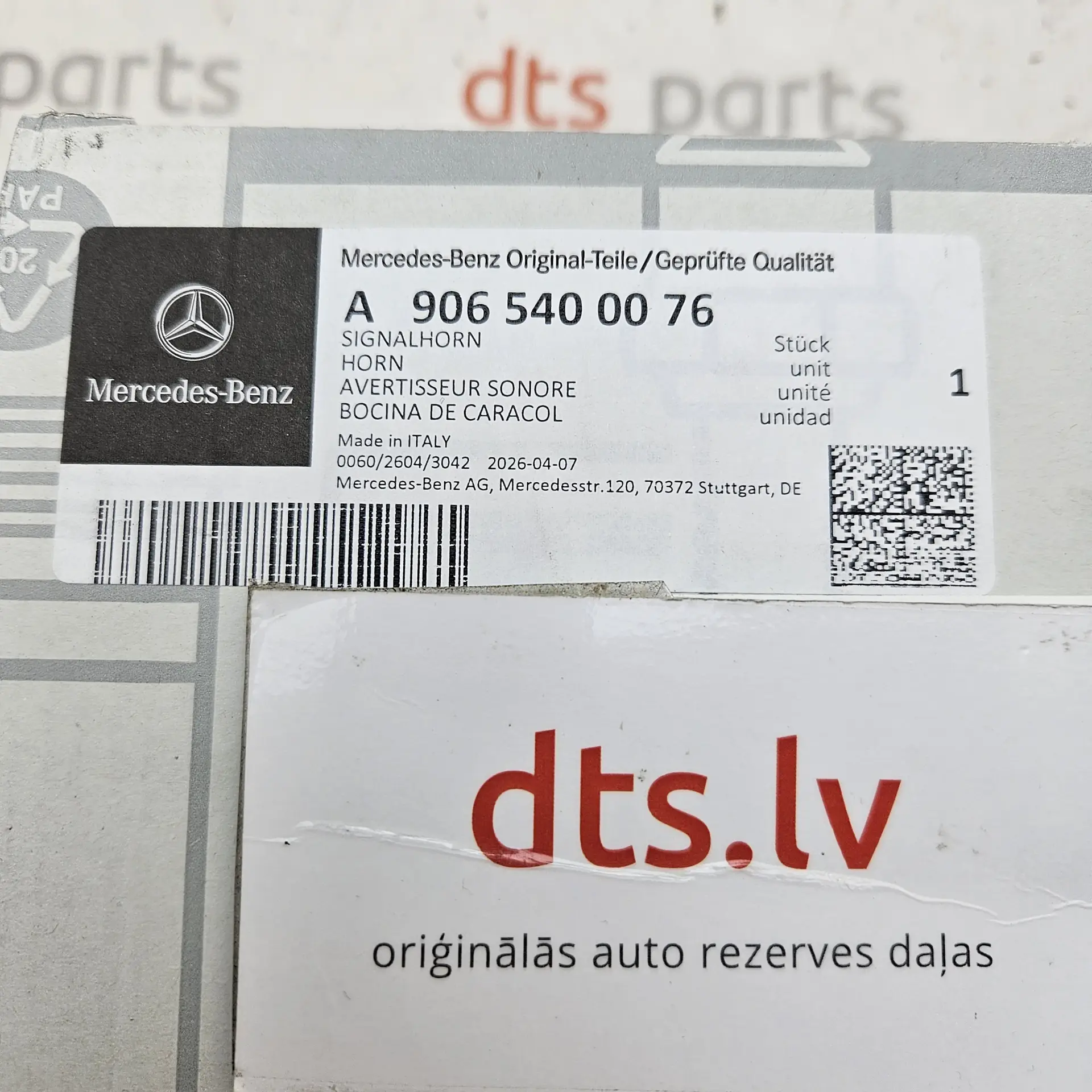 OEM Mercedes Benz A9065400076 – Acoustic horn signal fanfare assembly