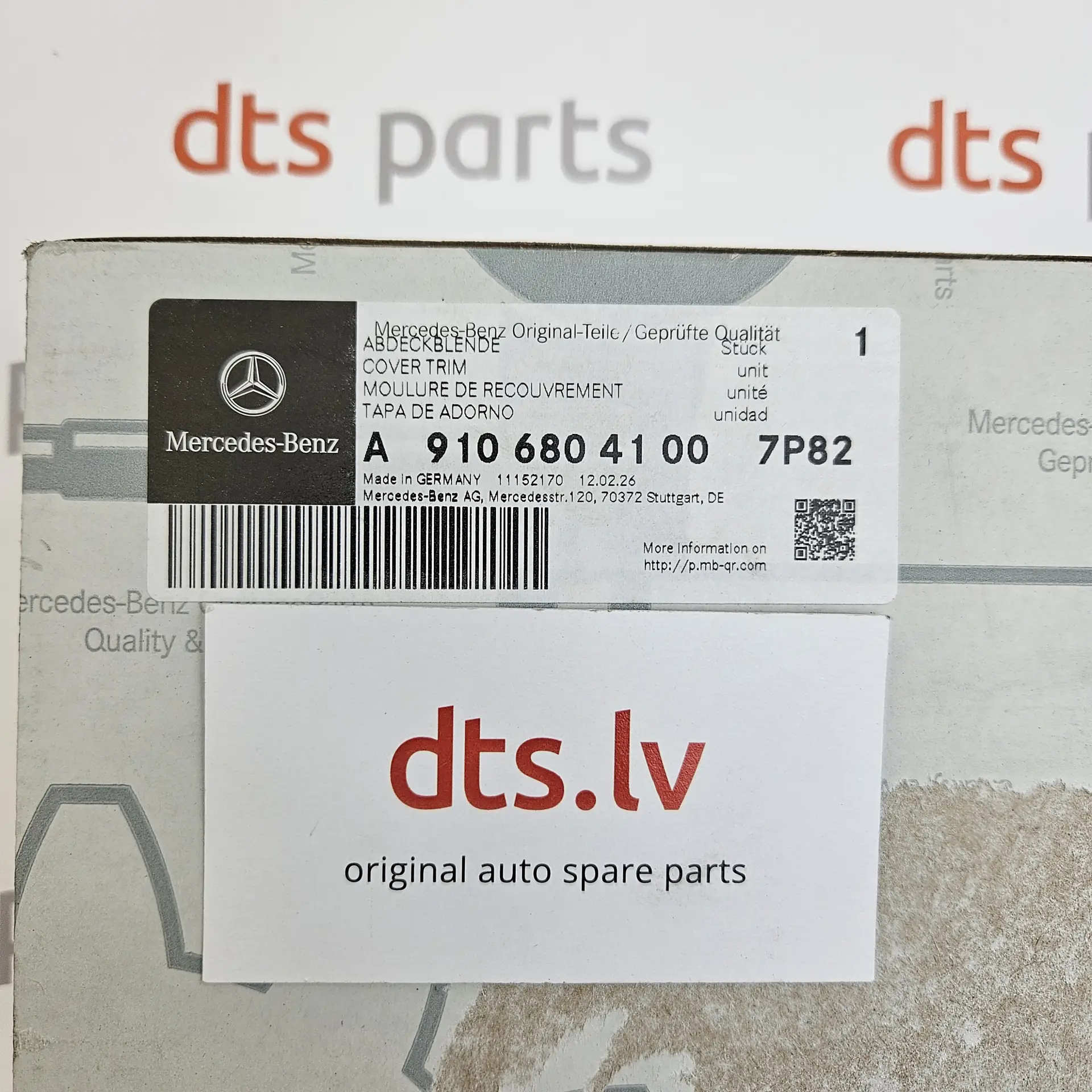 OEM Mercedes Benz A91068041007P82 – Dashboard lower covering panel trim right-hand side black
