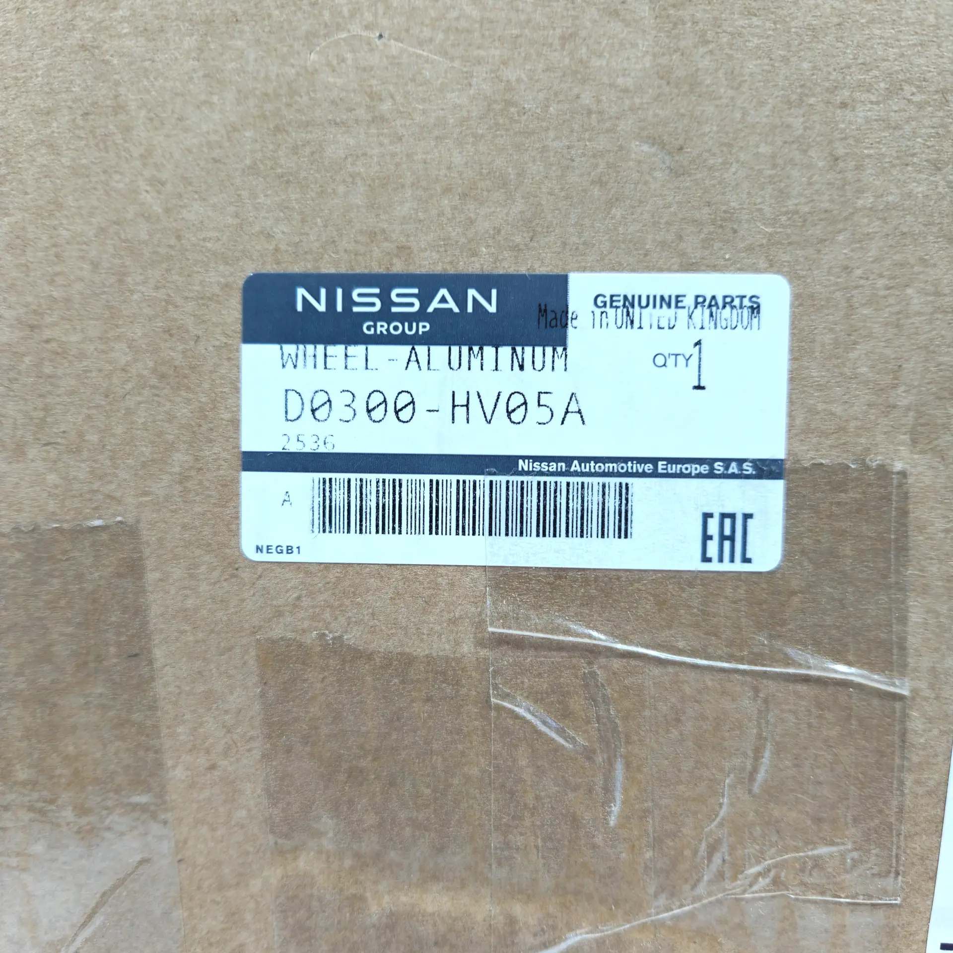 OEM Nissan D0300HV05A – OE 19'' Alloy Wheel
