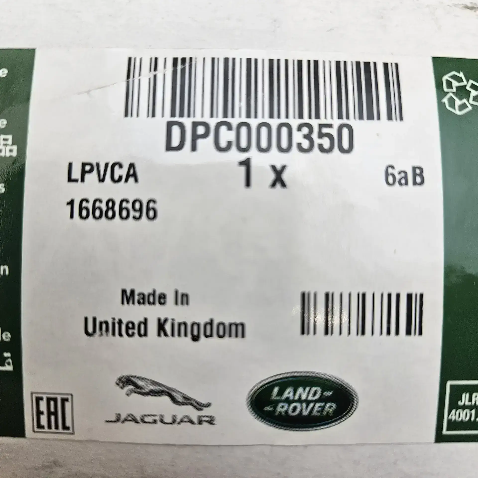 OEM Land Rover DPC000350 – Front bumper tow hook cover Fits Range Rover