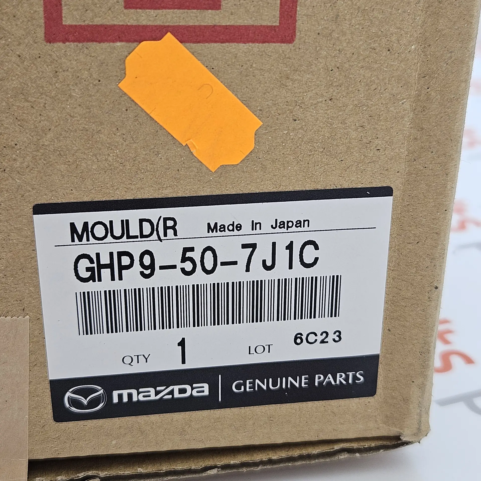 OEM Mazda GHP9507J1C – Front radiator grille chrome molding trim strip left-hand side