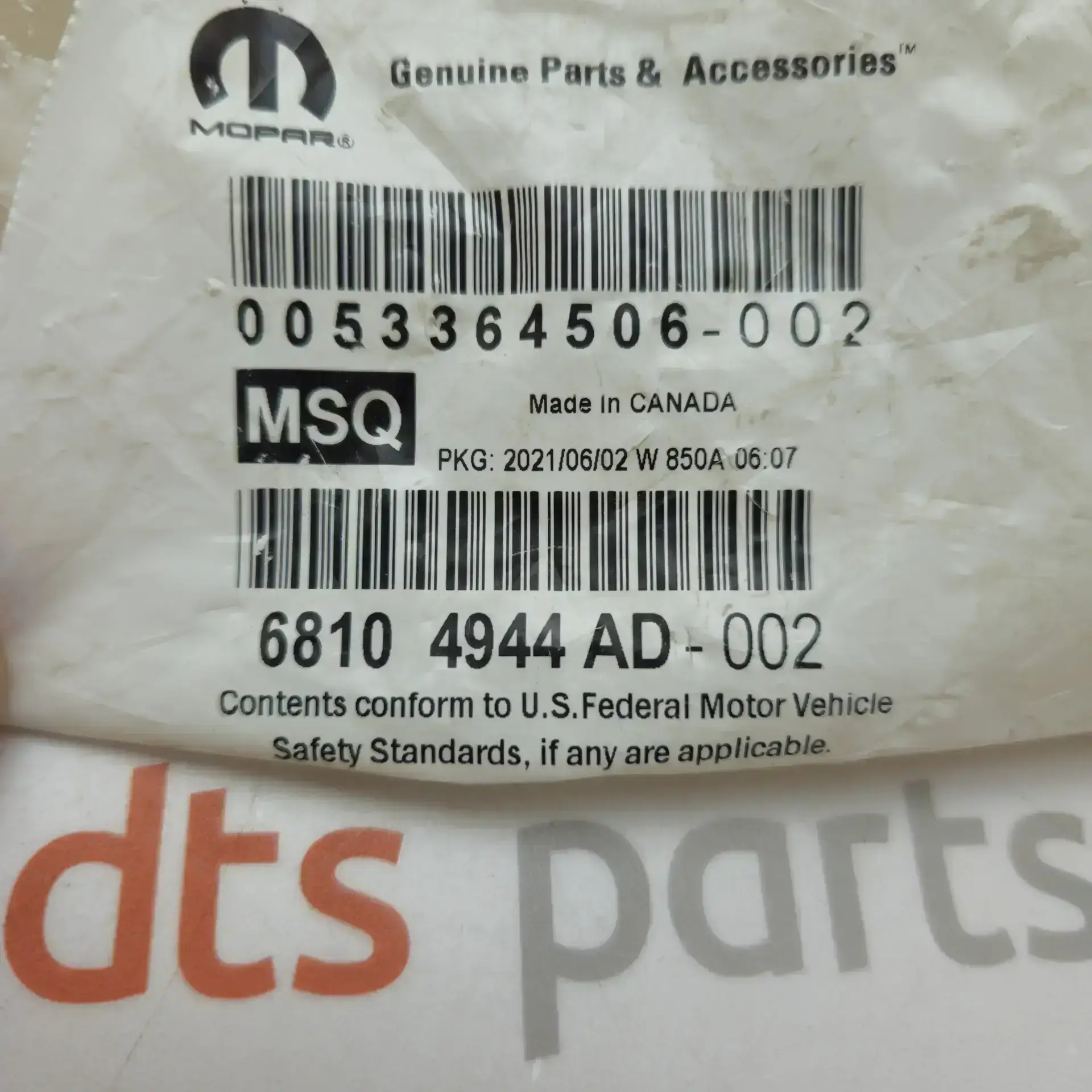 OEM FCA K68104944AD – Front bumper upper bracket support Ram 1500   2013 - 2023