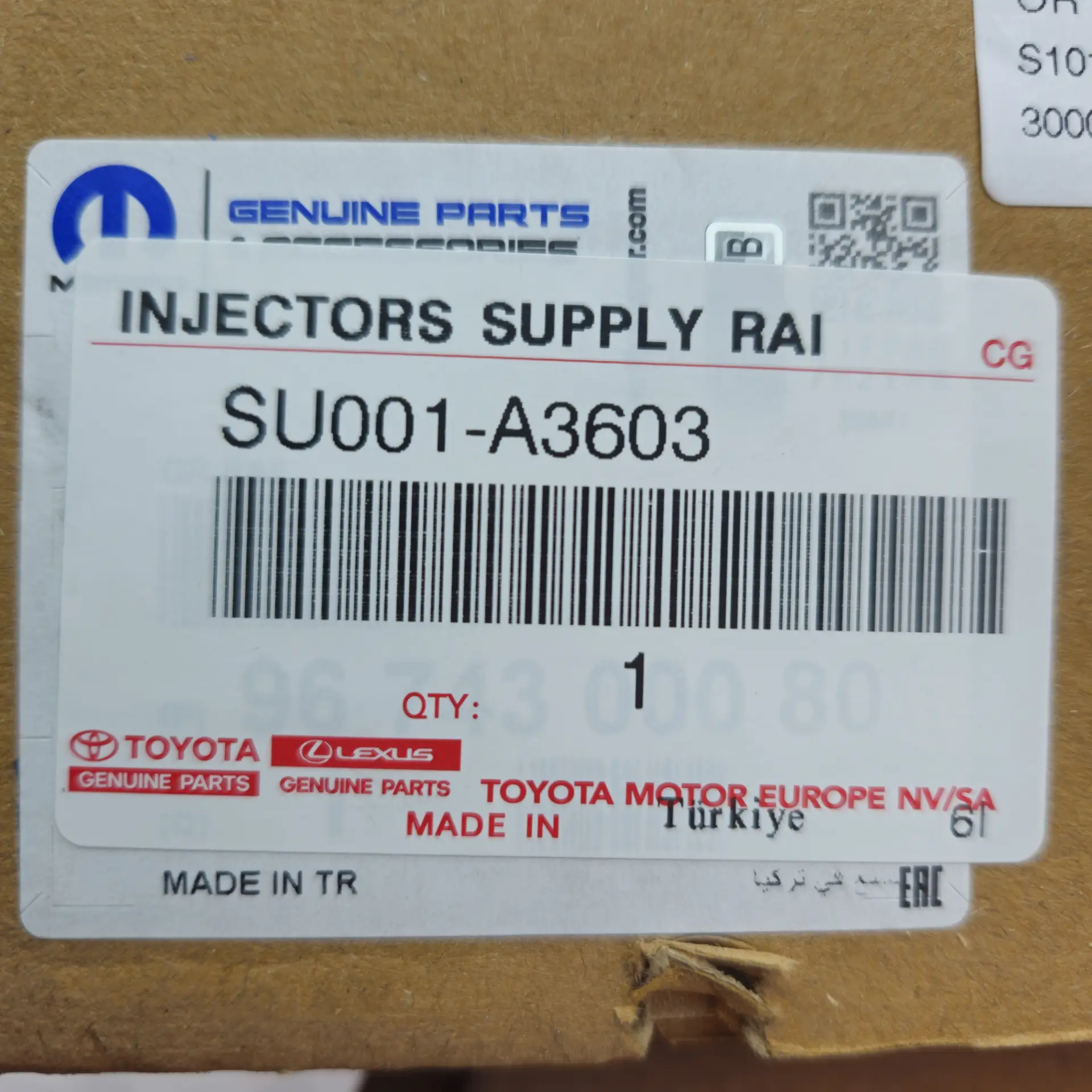 OEM Toyota SU001A3603 – High-pressure fuel injection pipe