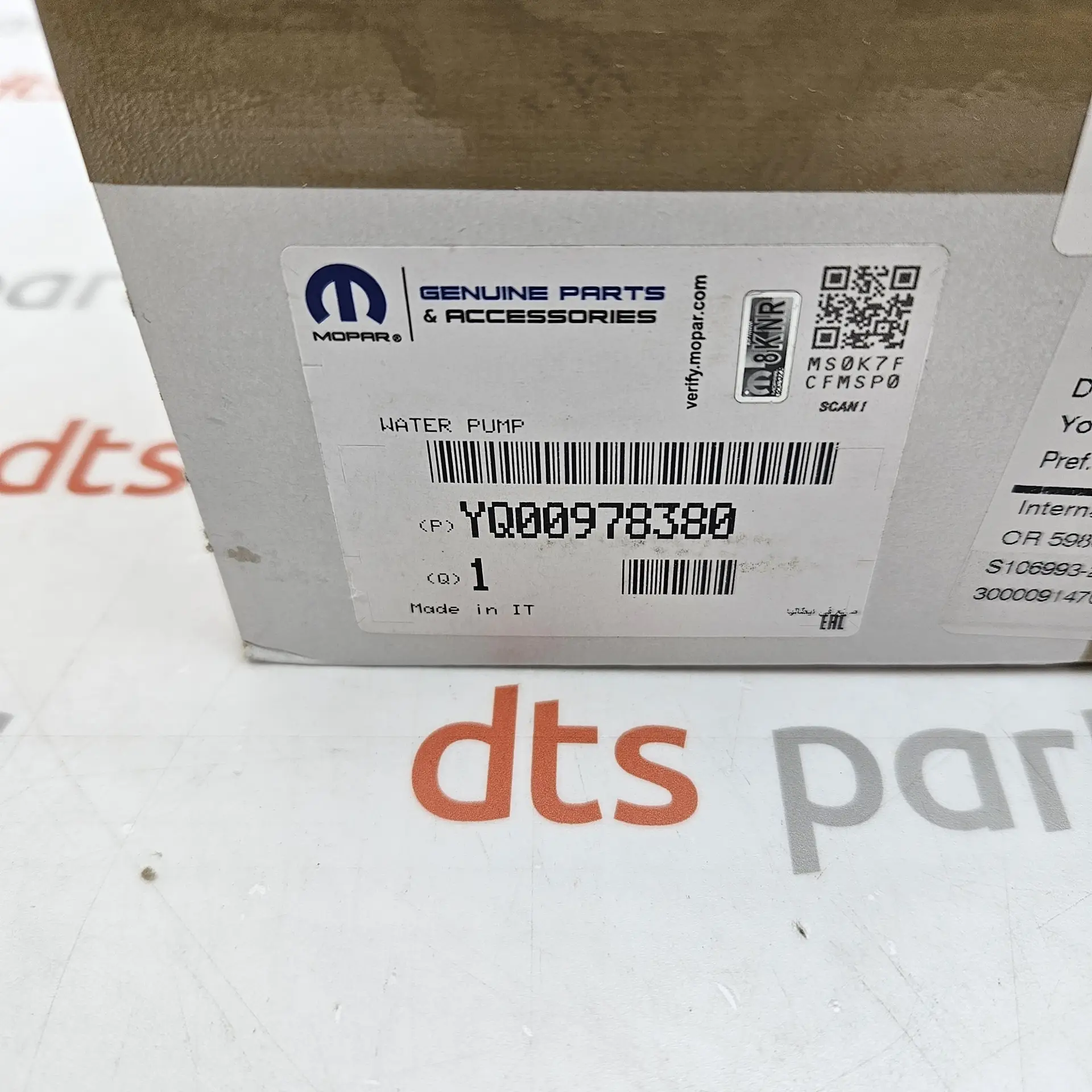 OEM Opel YQ00978380 – Water pump