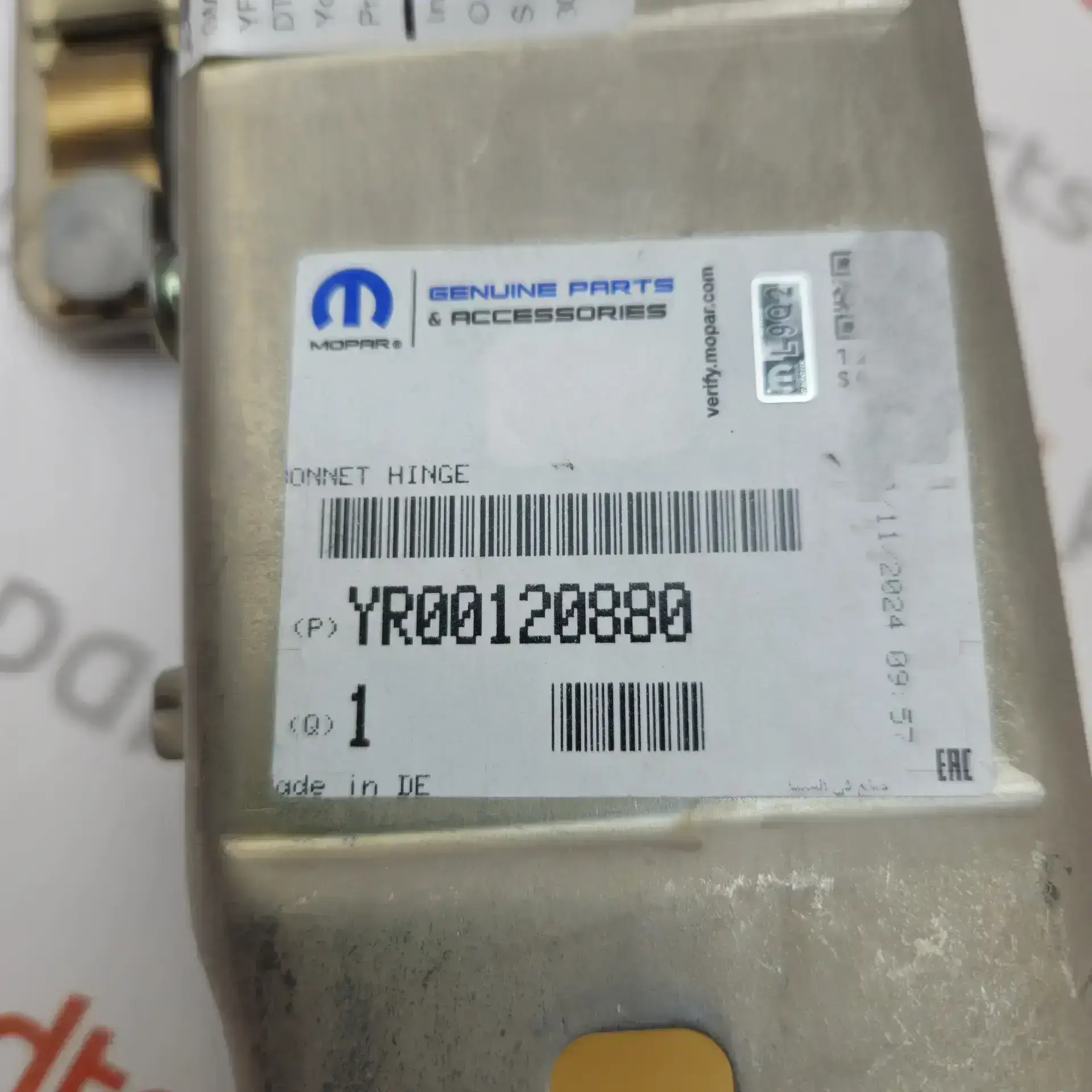 OEM Opel YR00120880 – Right engine bonnet hinge